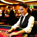 카지노 딜러 평균 연봉과 인상 전략 - **"High-Energy Blackjack Dealer in Las Vegas"**
    A dynamic, medium-shot image of a charismatic fe...