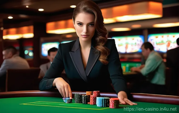 카지노 딜러 평균 연봉과 인상 전략 - **"Approachable Poker Dealer Building Rapport"**
    A warm and inviting image capturing a friendly ...