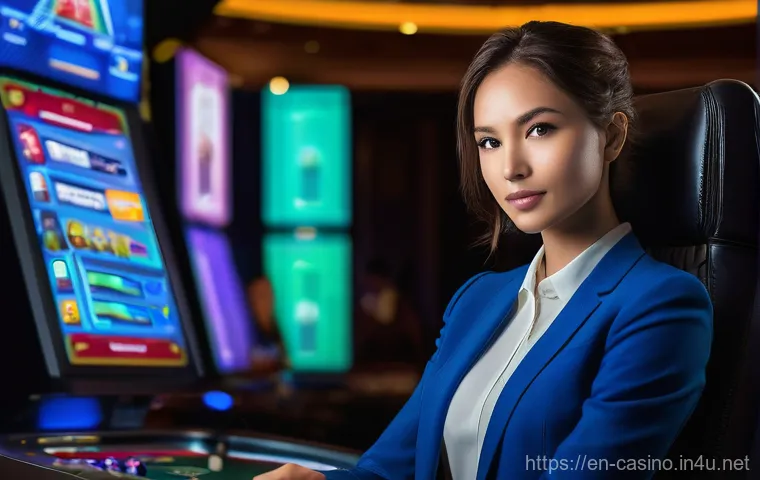 카지노 딜러 취업 후 자기소개서 작성법 - **"A bustling, vibrant casino floor at night, featuring a diverse group of professional casino deale...