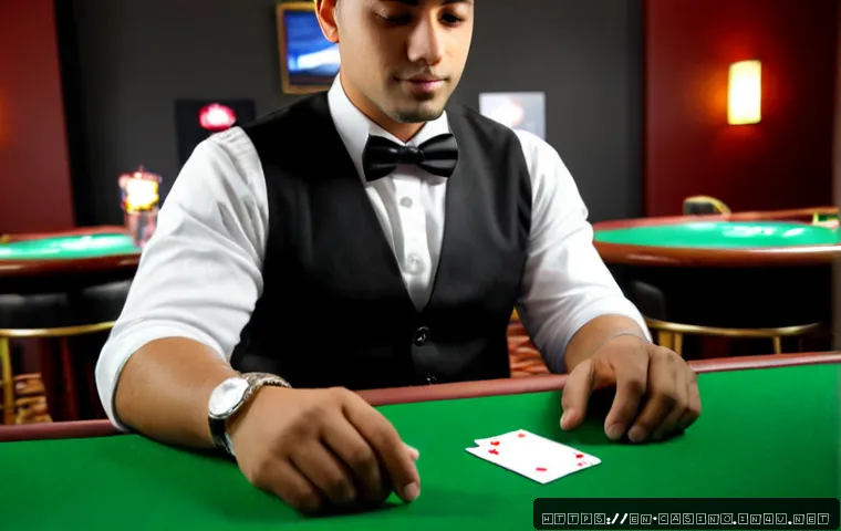 카지노 딜러의 진로 탐색 - Photorealistic career exploration scene in a modern casino training academy, confident adult dealer ...